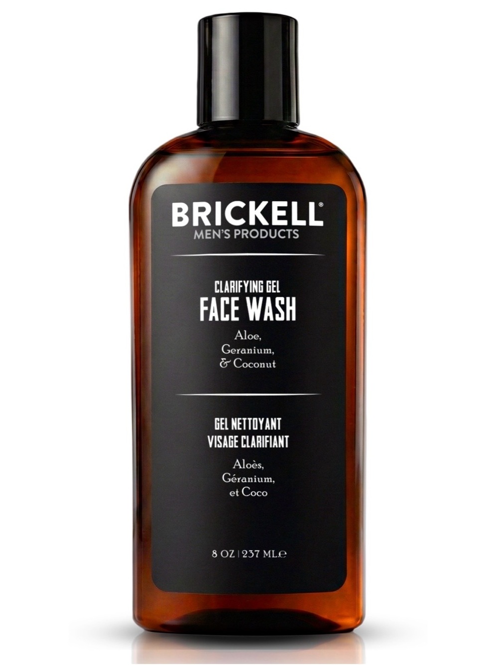 Brickell Men’s Clarifying Gel Face Wash 8 oz - Natural & Organic - New